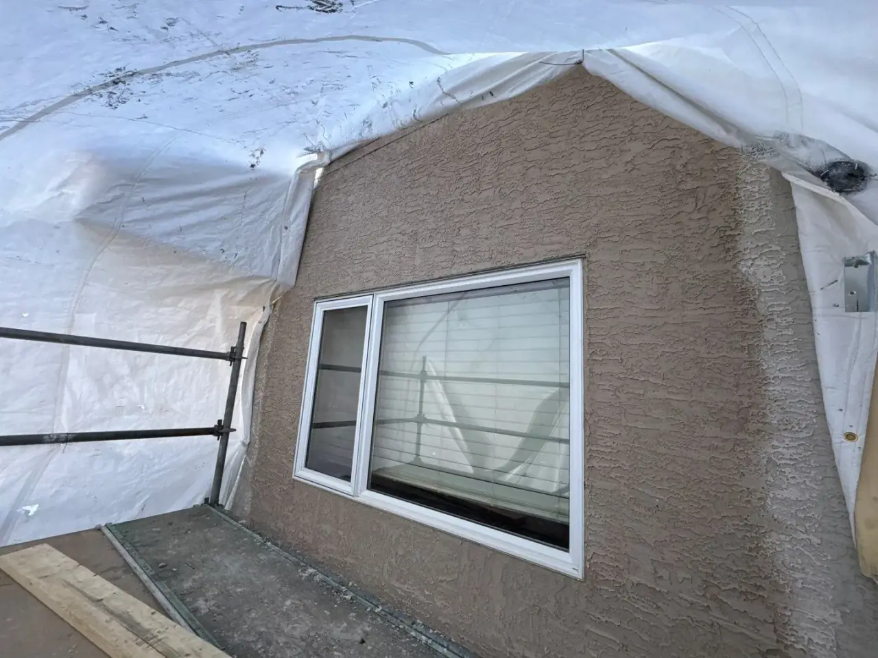 New Imasco textured stucco after Calgary Parging repair