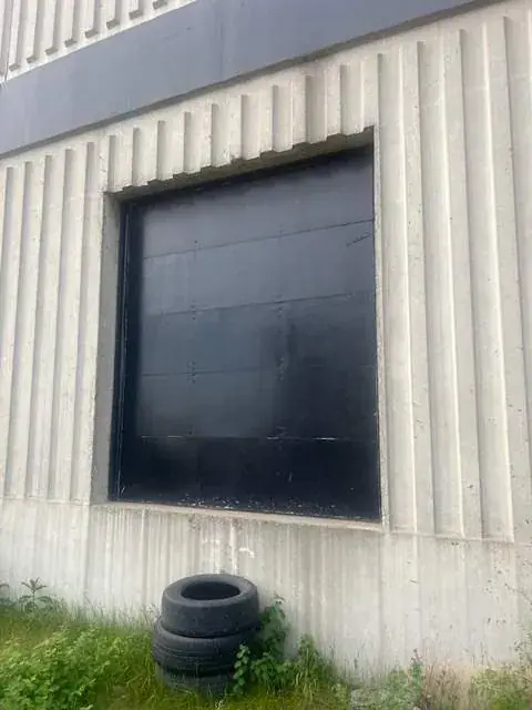 Commercial building opening before cinderblock infill