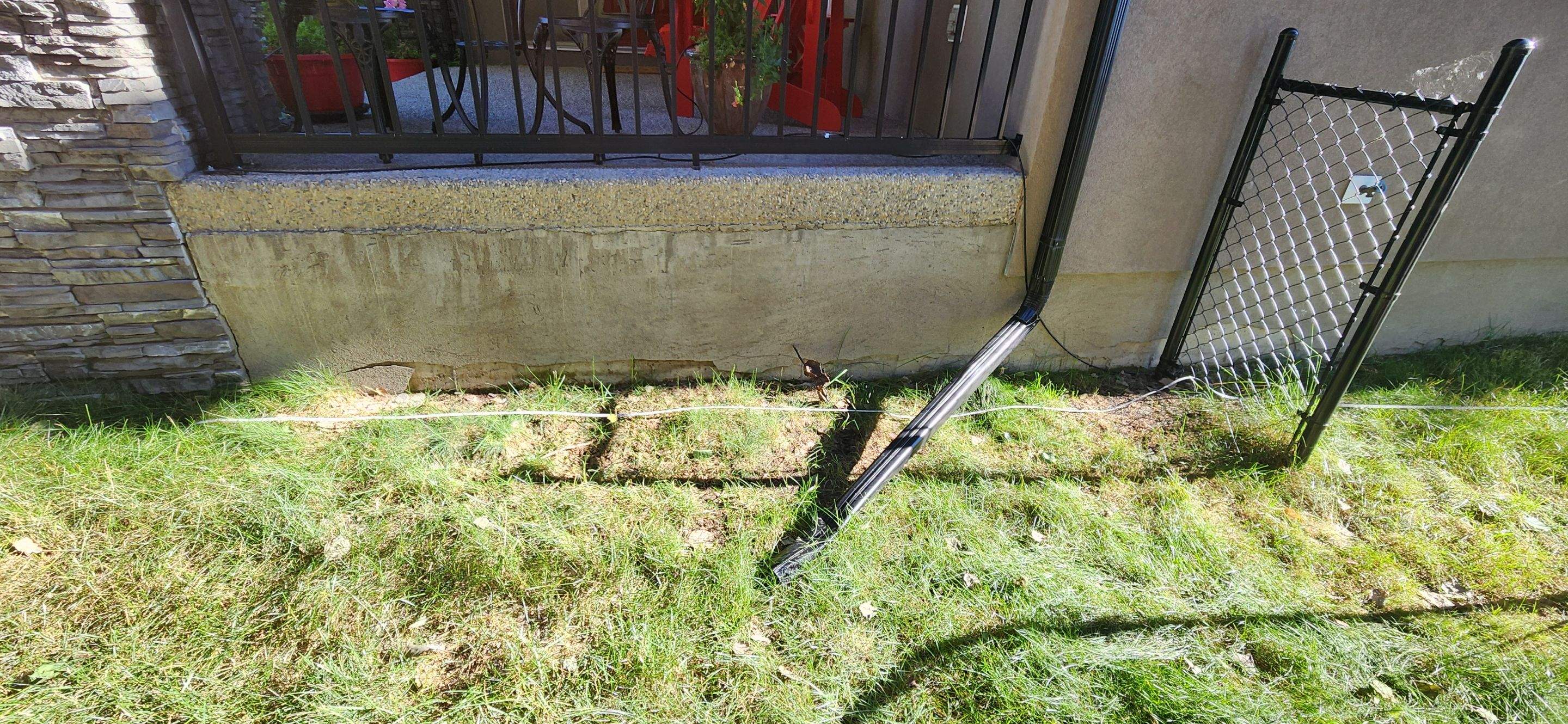 Deteriorated floated parging on a Calgary foundation