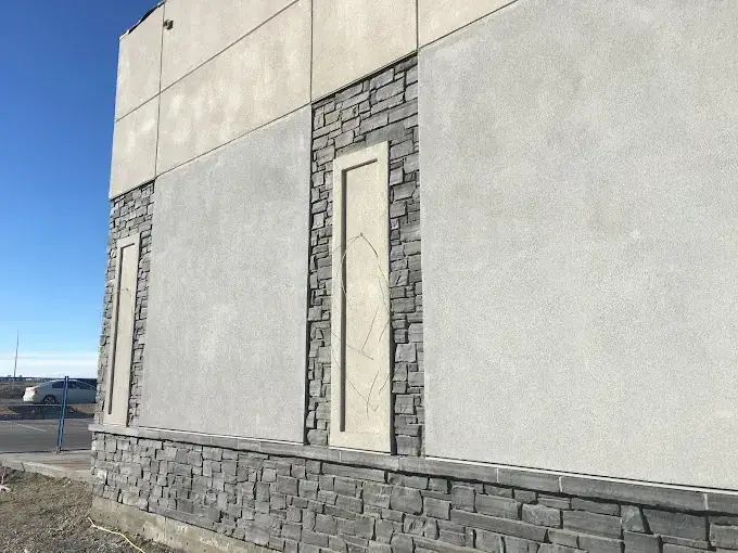 Modern Calgary home finished in grey stucco